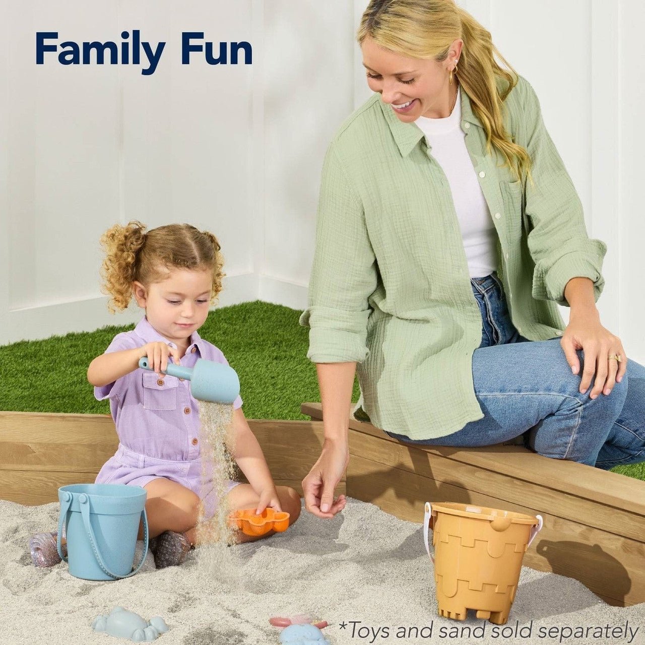 Outdoor Kid's Octagonal Sandbox in Natural Wood Finish - myplayground