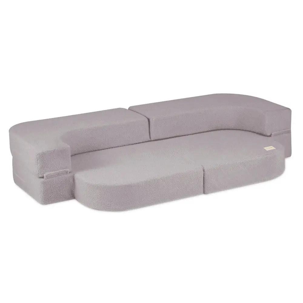 Canapé-lit Foldie - Agneau gris, lavable, imperméable - Plush Nest by Misioo