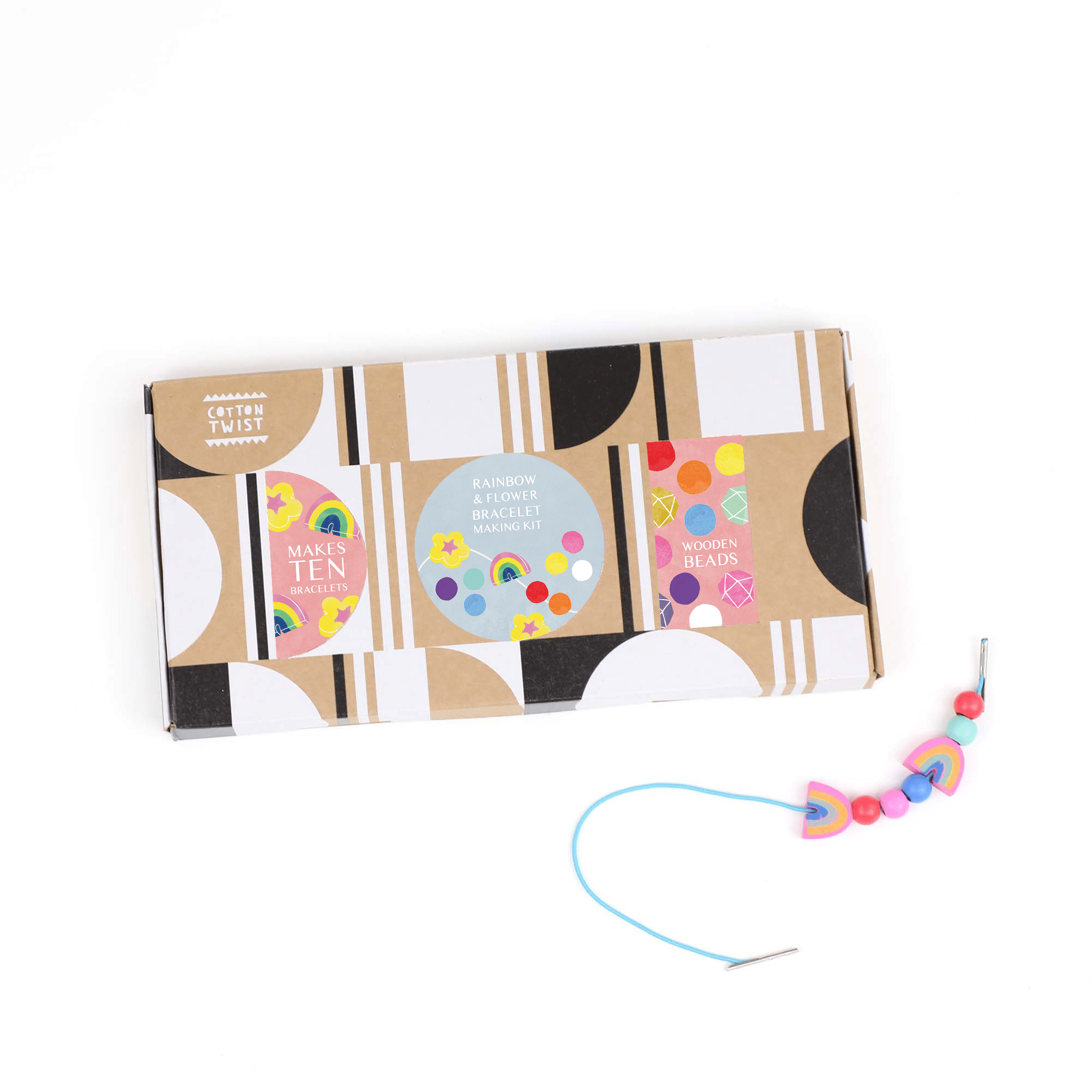 Kit de fabrication de bracelets arc - en - ciel et fleurs - myplayground