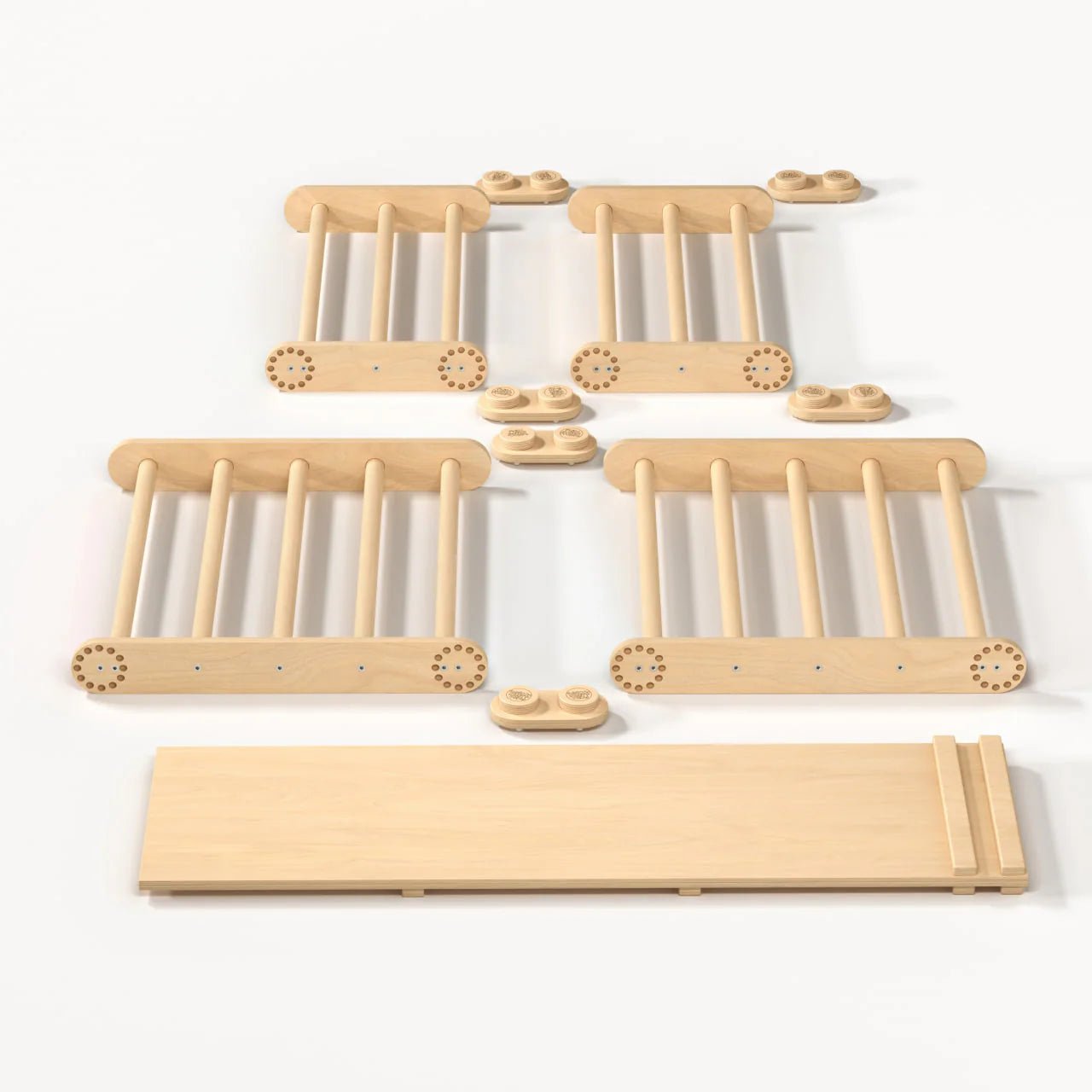 Ensemble d’escalade (set M avec planche) - bois brut (non verni), 18 à 24 mois - BusyKids - myplayground