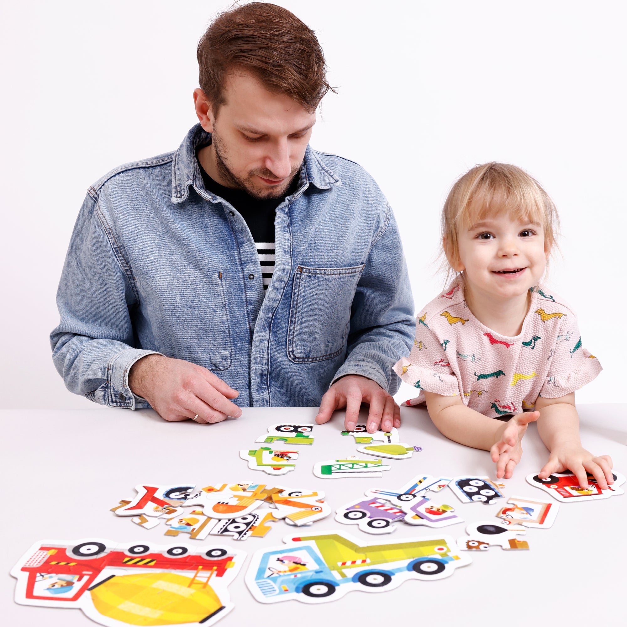 Puzzle Progressif Véhicules de Construction - Banana Panda - myplayground