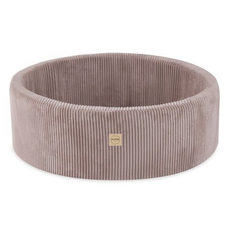 Piscine à balles - 90x30 cm, Ronde, Beige, Velours Côtelé Épais - Plush Nest - Misioo - myplayground