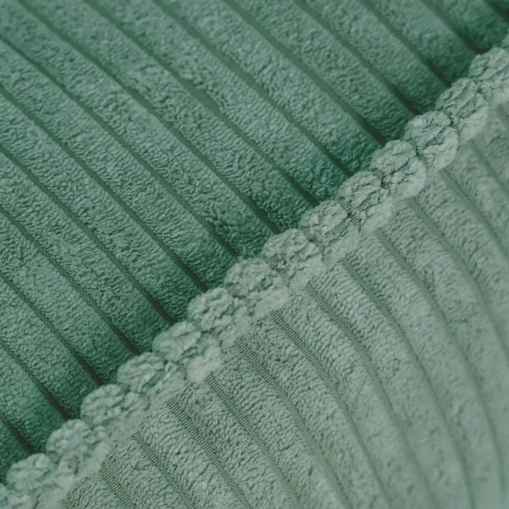 Pouf 60x60 cm - Coussin de sol, velours côtelé vert premium - Plush Nest by Misioo