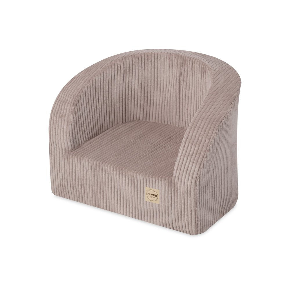 Fauteuil - beige velours côtelé premium, fauteuil enfant - Plush Nest - myplayground