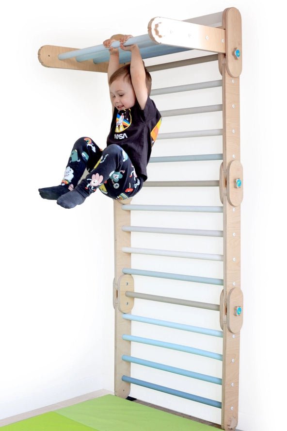 Support mural Happymoon®, transformez votre HM Climber en Stall Bar - Jeu de motricité enfant - Happymoon - myplayground