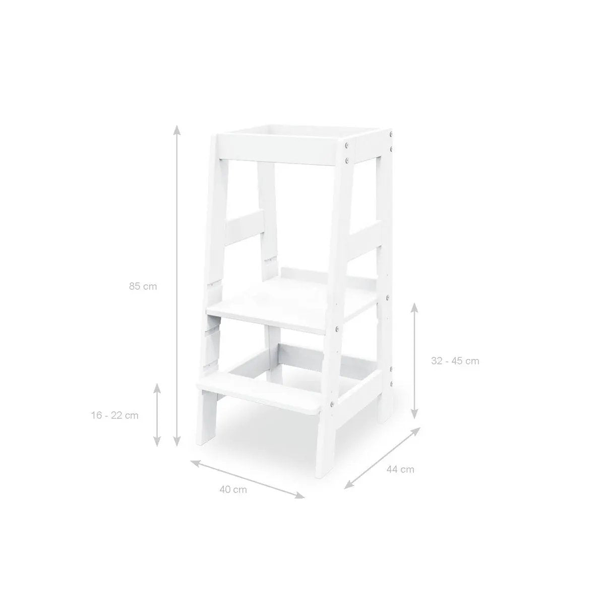 Learning tower „Fino”, white lacquered by Pinolino Kinderträume