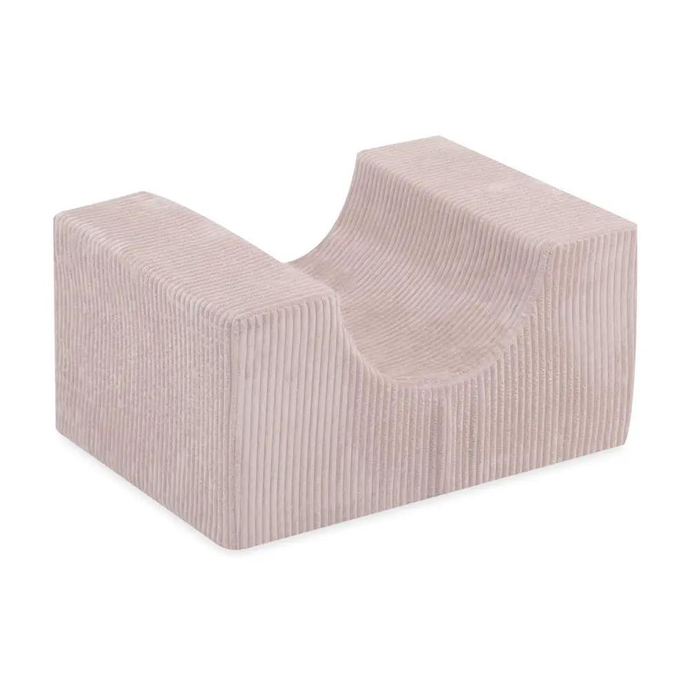 Château de terrain de jeu avec piscine +150 balles (perle, or) – Velours côtelé rose clair premium – Plush Nest by Misioo