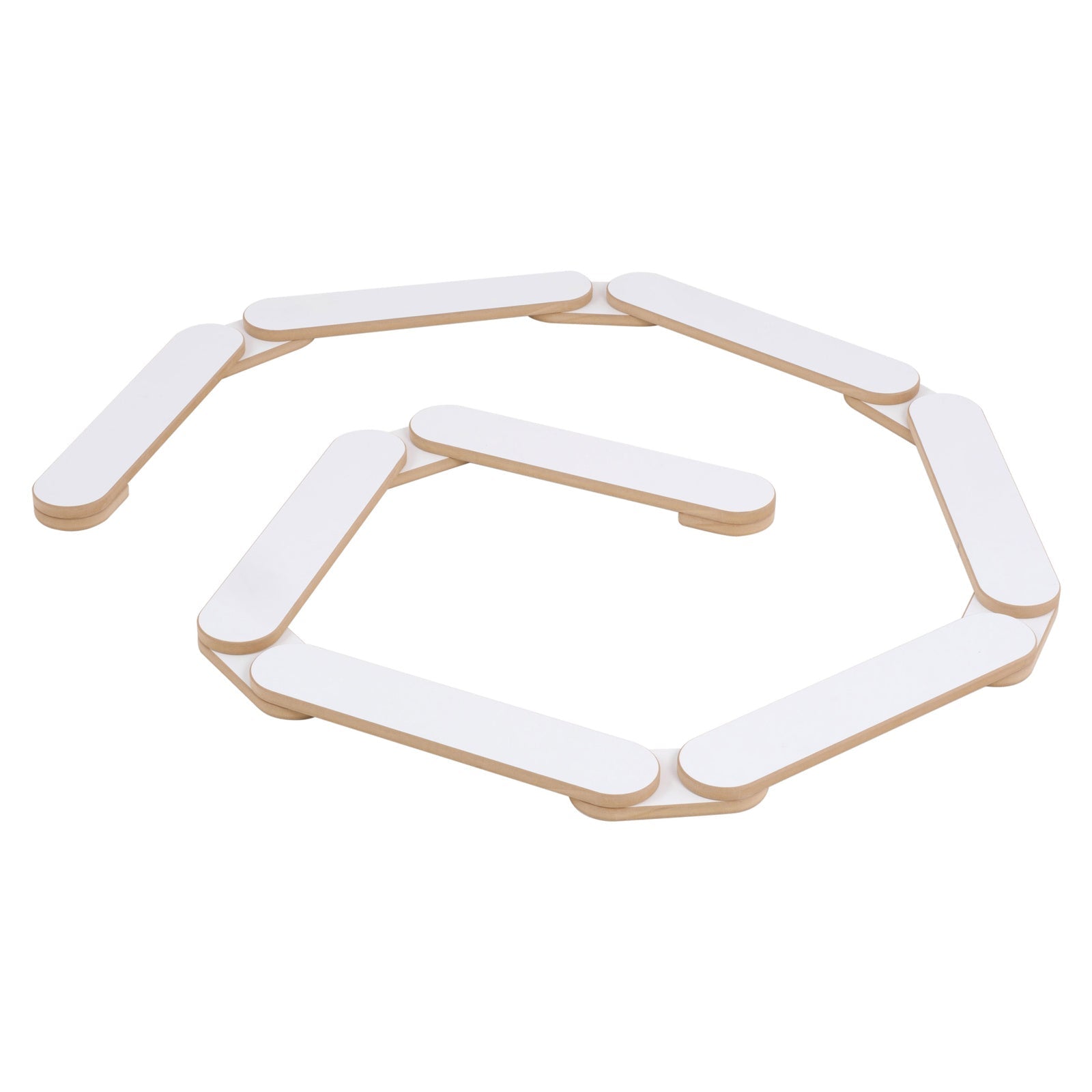 Parcours d’équilibre pour enfants - Bois blanc, jouet montessori, équilibre enfant - Plush nest - myplayground