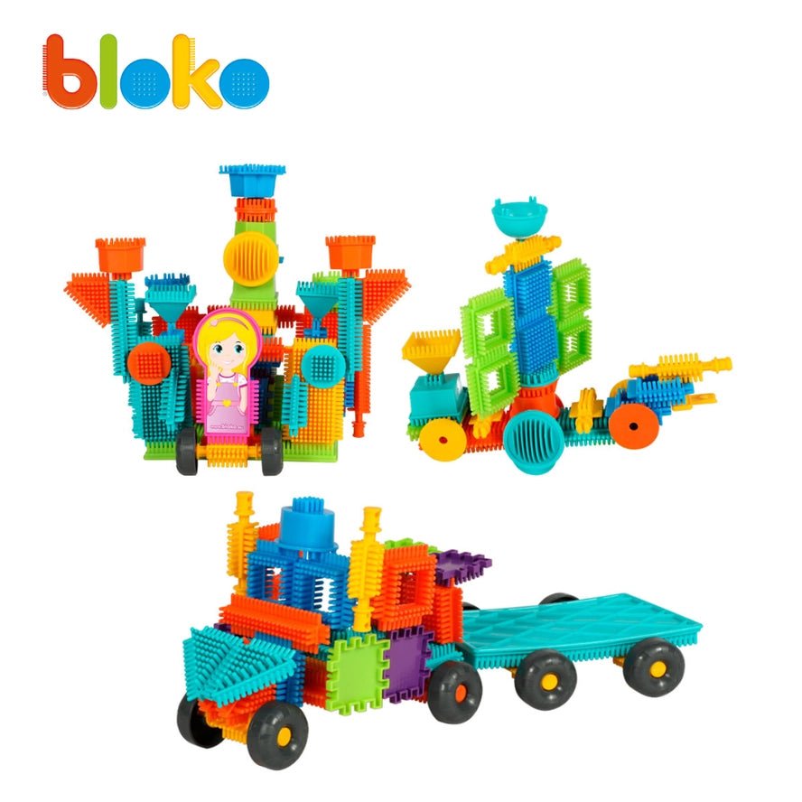 154 Bloko + 2 Plaques + 2 Figurines Famille - Bloko - myplayground