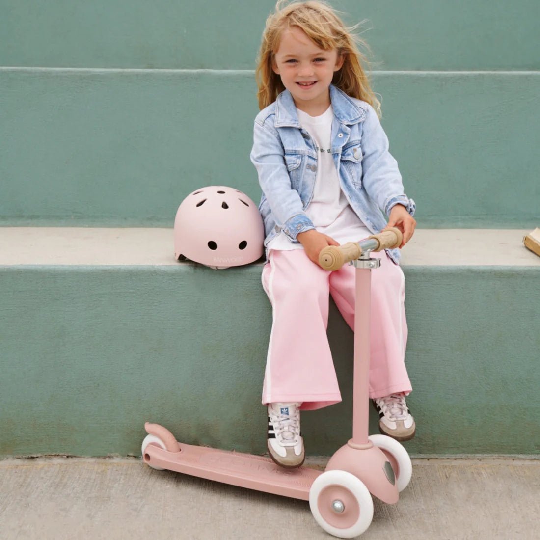 Casque Vélo Enfant – Rose Vintage, dès 3 ans, écologique, léger – Banwood - myplayground