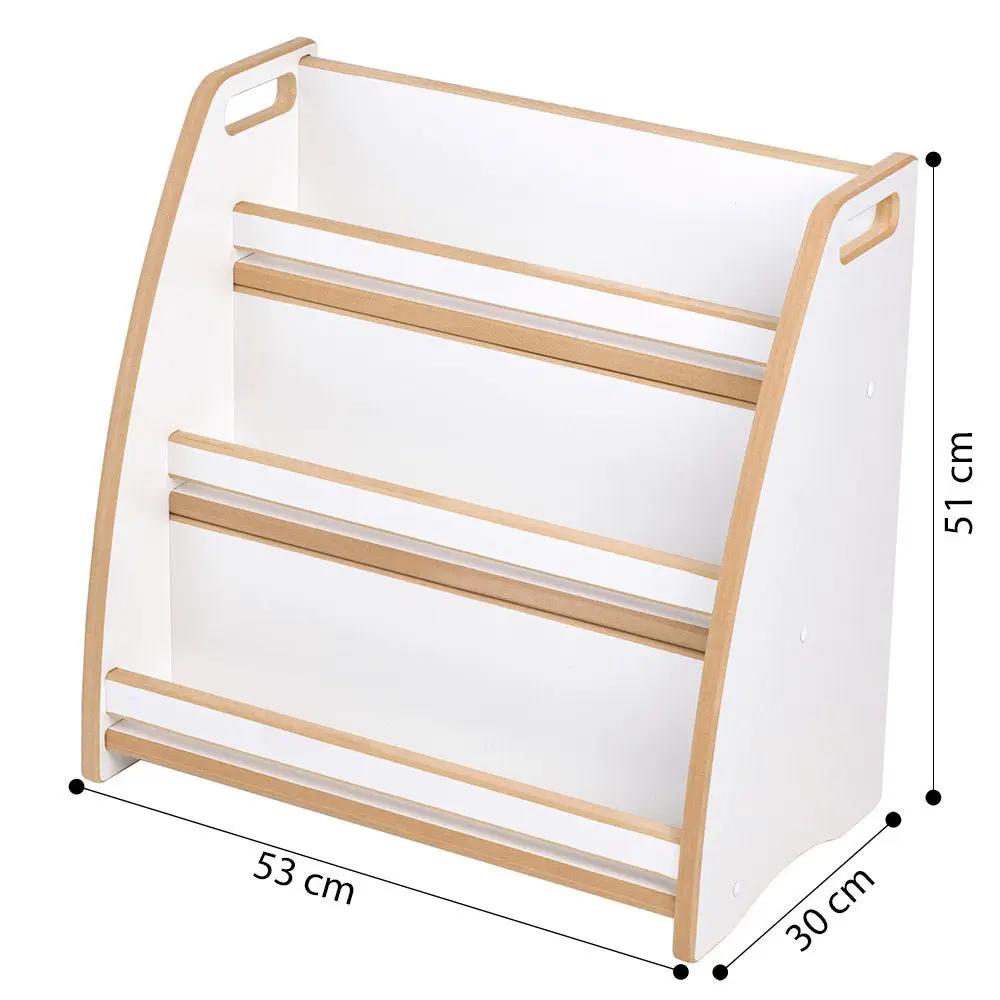 Bibliothèque enfant avec étagère pour salle de jeux et chambre d'enfant - Bois blanc, rangement - Plush nest by Misioo