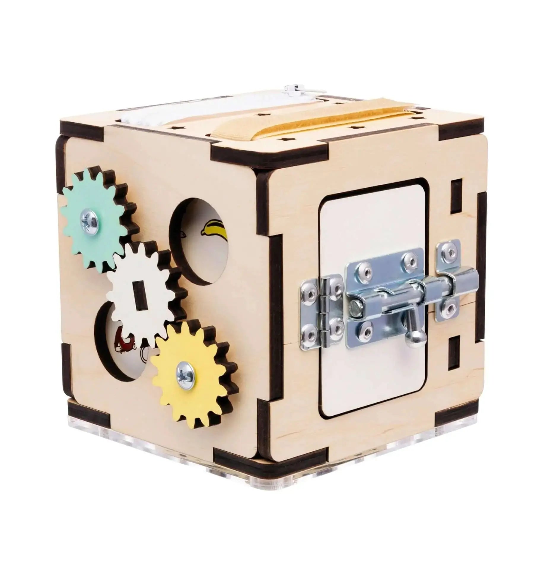 Cube d'activités - Bois Natura, 12 mois - BusyKids by BusyKids
