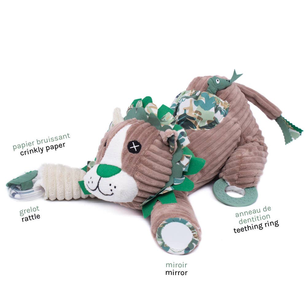 Peluche d'Activité Jelekros le Lion - Les Déglingos, France - myplayground