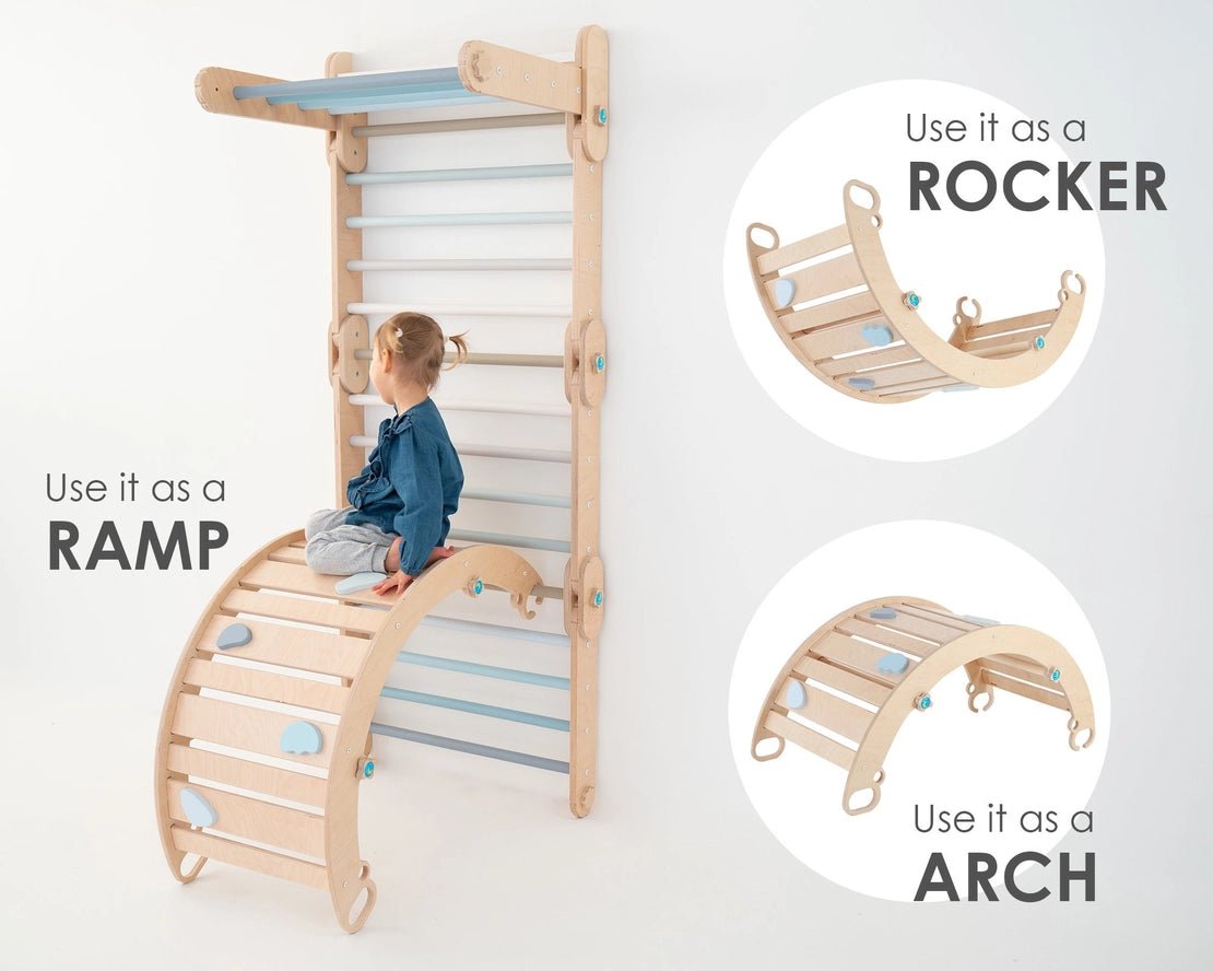 Arche d'Escalade + Rampe pour Alpiniste - Jeu de Motricité Enfant - Happymoon - myplayground