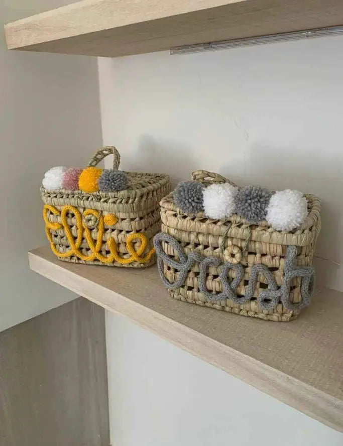 Coffre à Jouets Personnalisé - Boîte à Jouets à Pompons - Wholesale - Mikwi by Mikwi