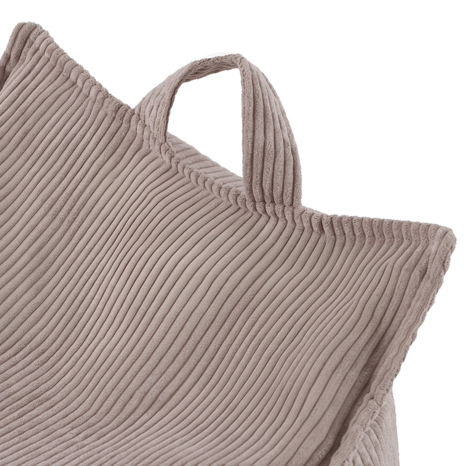 Fauteuil carré Puffy - 77x67x50, beige velours côtelé, pouf - Plush Nest - myplayground