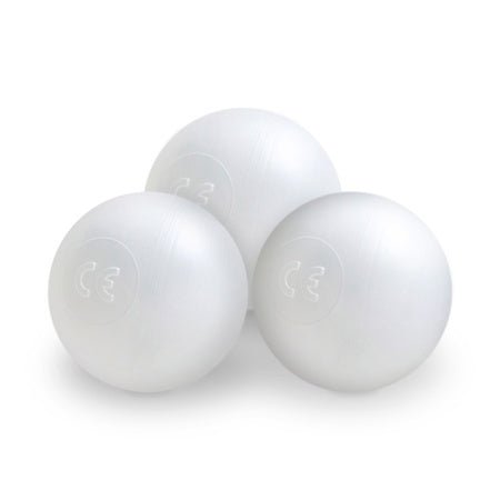 Piscine à balles - ronde 90x30 cm, Puffy Lamell Rose (+ 200 boules rose, dorées, perle ) – Plush Nest - myplayground