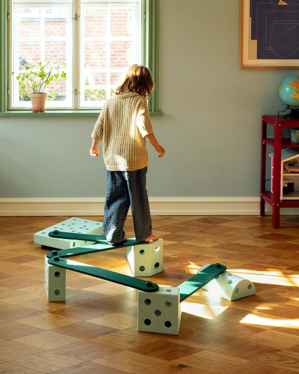 2x Poutres d'équilibre - Forest Green - Modu - myplayground