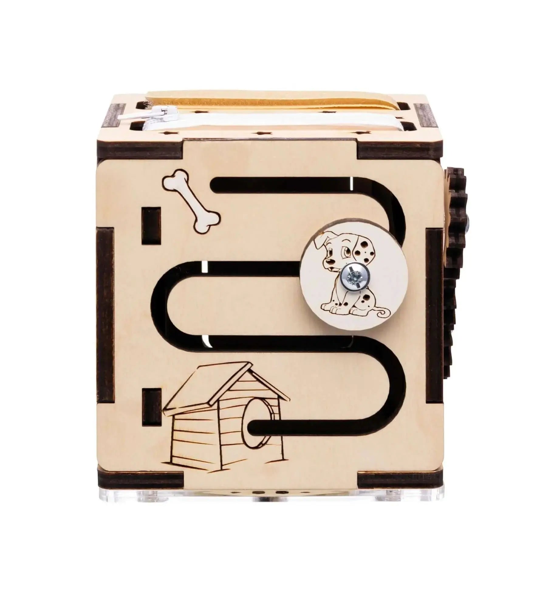 Cube d'activités - Bois Natura, 12 mois - BusyKids by BusyKids