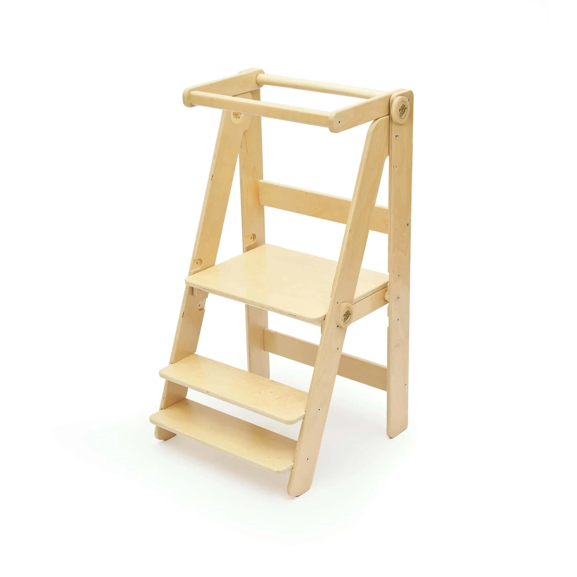 BusyKids - Tour d'Apprentissage Pliable - Bois Brut (non verni) - 18 à 24 mois  BusyKids BusyKids - Tour d'Apprentissage Pliable - Bois Brut (non verni) - 18 à 24 mois myplayground