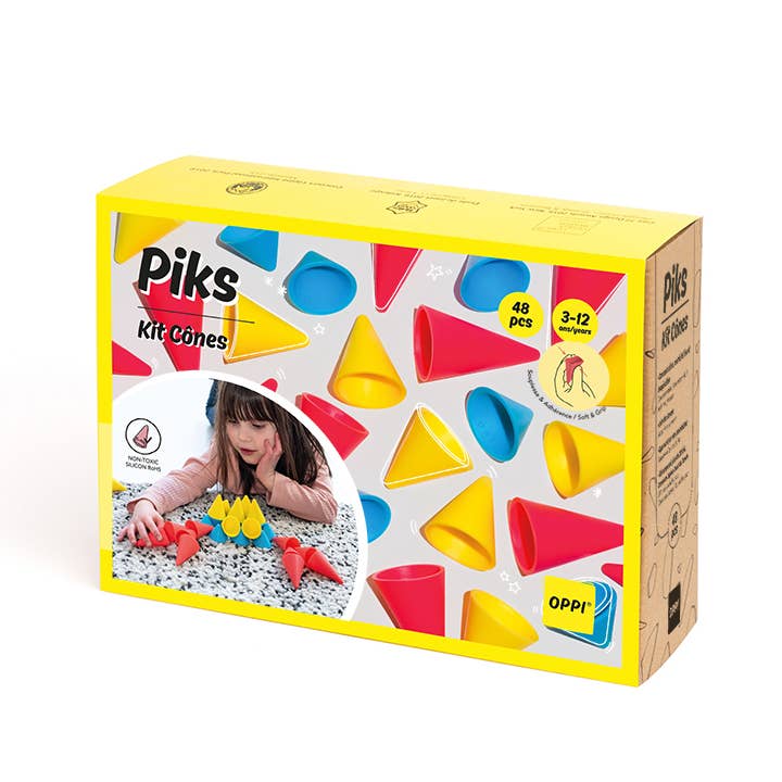 Piks Kit Cônes - Construction educational wooden toy Jeux de construction OPPI Piks Kit Cônes - Construction educational wooden toy myplayground
