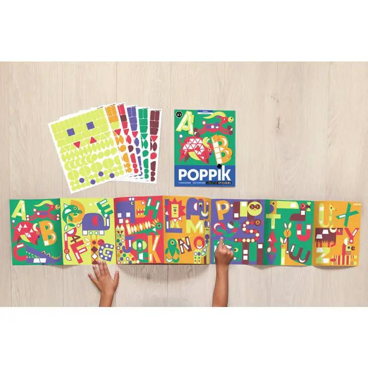 Lettres ABC - Poster Panorama en sticker inspiré Montessori by POPPIK