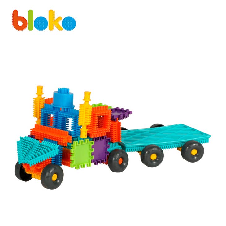 Baril Bleu Plaque de Jeu + 100 Bloko - BLOKO - myplayground