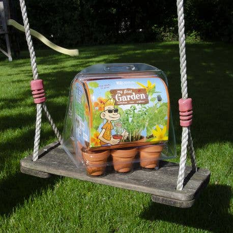 Kit DIY - Mini serre plastique recyclé mon premier jardin - Kit créatif de jardinage Enfant - myplayground