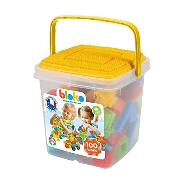Baril Orange Plaque de Jeu + 100 Bloko - BLOKO 503551 - myplayground
