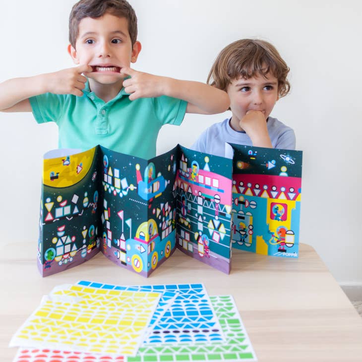 Cosmic - Poster Panorama en sticker inspiré Montessori - myplayground