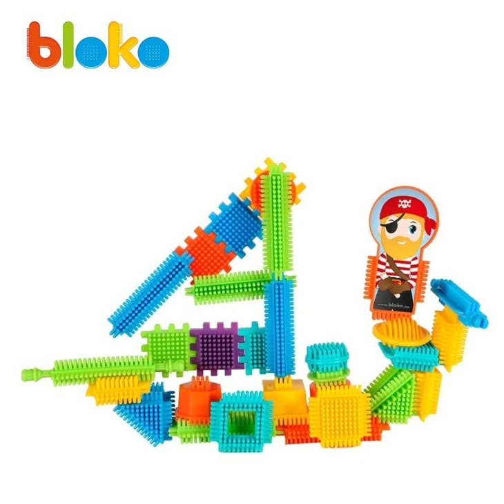 Coffret 50 Bloko + 2 Figurines Pods Pirates - BLOKO 503537 - myplayground