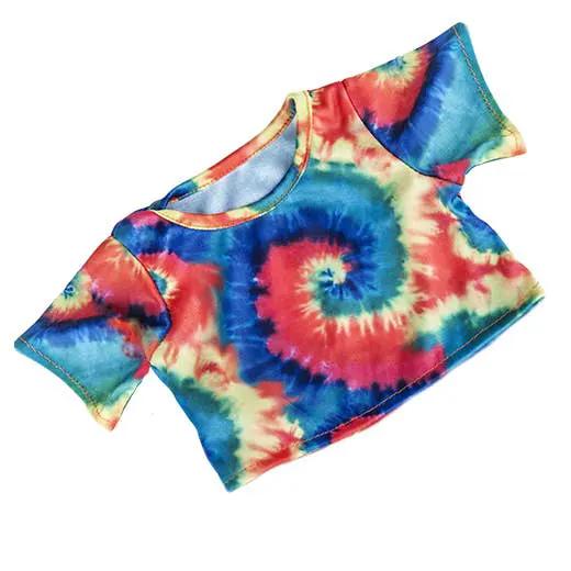 T-shirt en peluche pour poupée Tie Dye de 14 à 16 pouces, lot de 12 by BEARegards, LLC