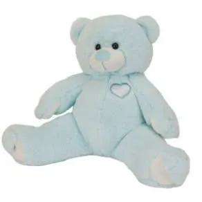 Ours en peluche bleu FLUFFY enregistrable de 15 pouces avec enregistreur de 20 secondes by BEARegards, LLC